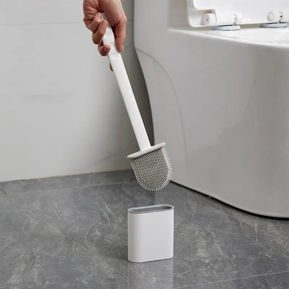 CleanBrush – Brosse de toilette hygiénique en silicone avec support mural