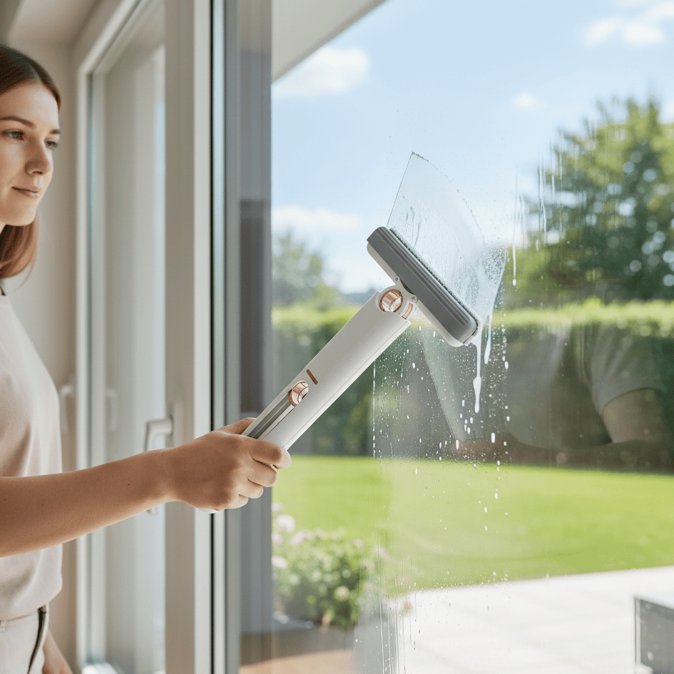 Mini Mocio Portatile Auto-Spremibile - Ecologico, Compatto, Pulitore Multi-Superficie