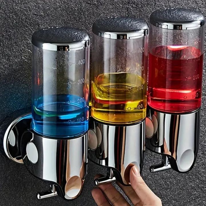 Premium Wall-Mounted Soap Dispenser - Elegant Stainless Steel Design for Space-Saving 2