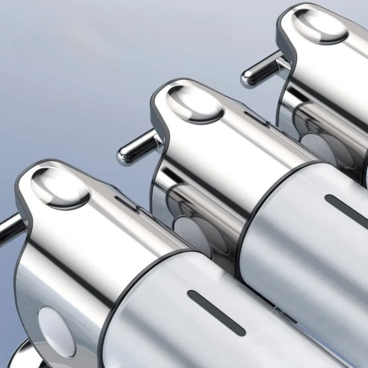 Premium Wall-Mounted Soap Dispenser - Elegant Stainless Steel Design for Space-Saving 8