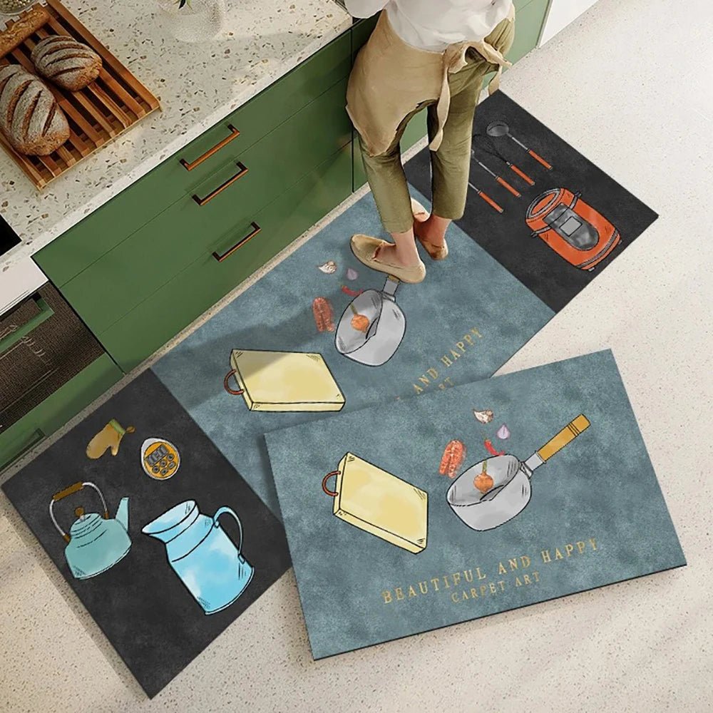 CRYSTALORA STEP – Non-Slip Crystal Velvet Kitchen Mat for Elegant Home Comfort 2