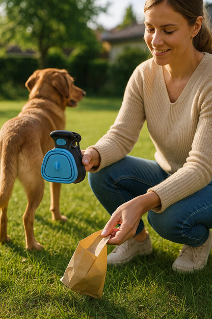 CLEANPAWS – Recogedor de Excrementos para Perros Sin Uso de Manos con Agarre Ajustable y Clip