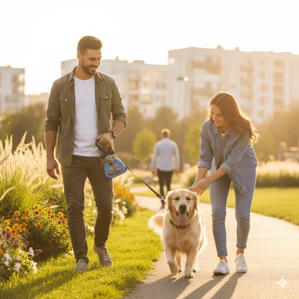 CLEANPAWS – Paletta per Cacca di Cane Senza Uso delle Mani con Impugnatura Regolabile e Clip