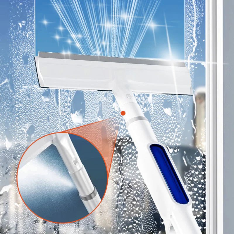 CleanView 3-in-1 Lèche-vitres - Vaporisateur intégré, nettoyage en microfibre et brillance sans trace