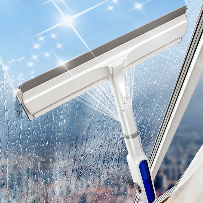 CleanView 3-in-1 Lèche-vitres - Vaporisateur intégré, nettoyage en microfibre et brillance sans trace