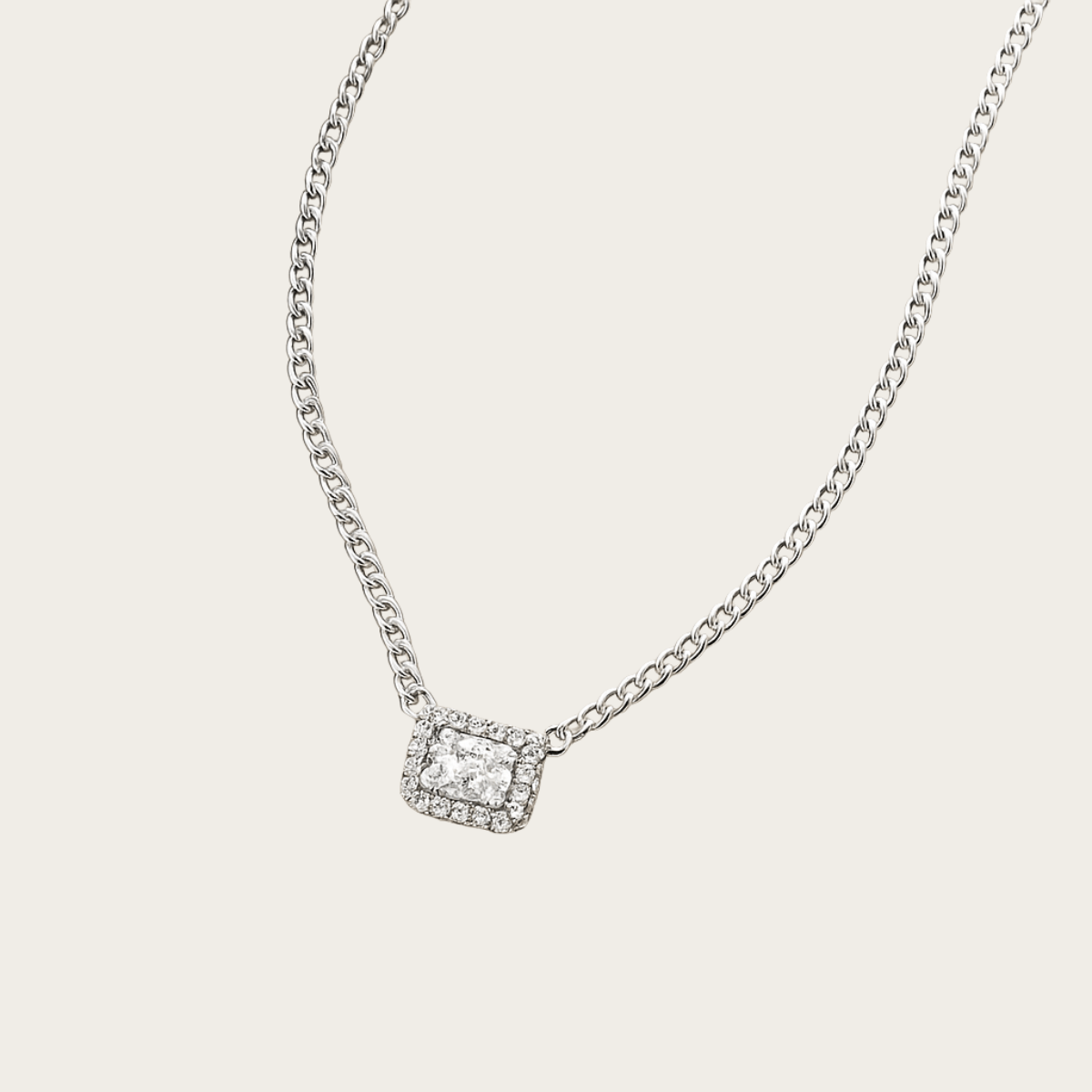 Clear Water Silver and Gold-tone Emerald Necklace