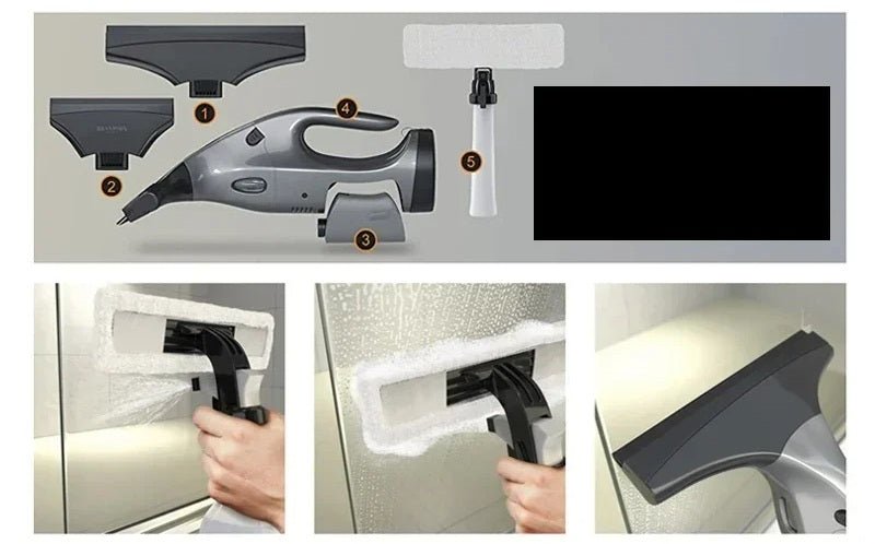 CLEARIX – Bezdrôtový elektrický vysávač na okná pre lesk bez šmúh