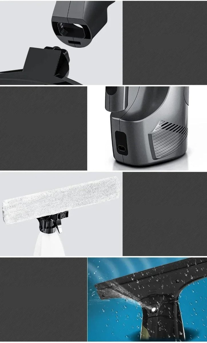 CLEARIX – Aspirateur électrique sans fil pour vitres, pour une brillance sans traces