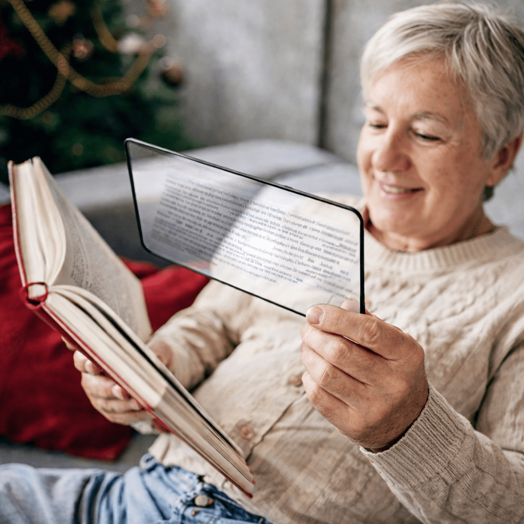 CLEARPAGE – Ultra-Thin A5 Magnifying Glass for Easy Reading