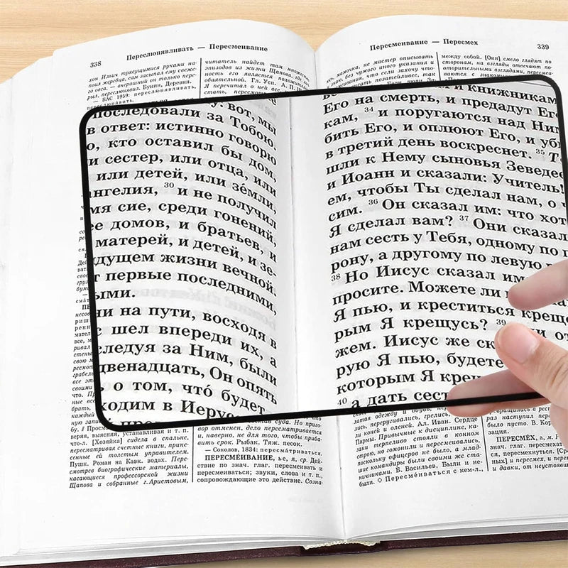 Ultra-Thin A5 Magnifying Glass - 3X Magnification Reading Aid for Seniors 3