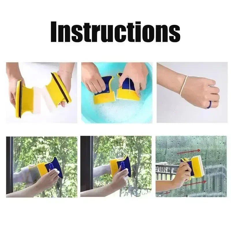 PANESECURE – Magnetic Double-Sided Glass Cleaner with 1.2M Safety Rope 5