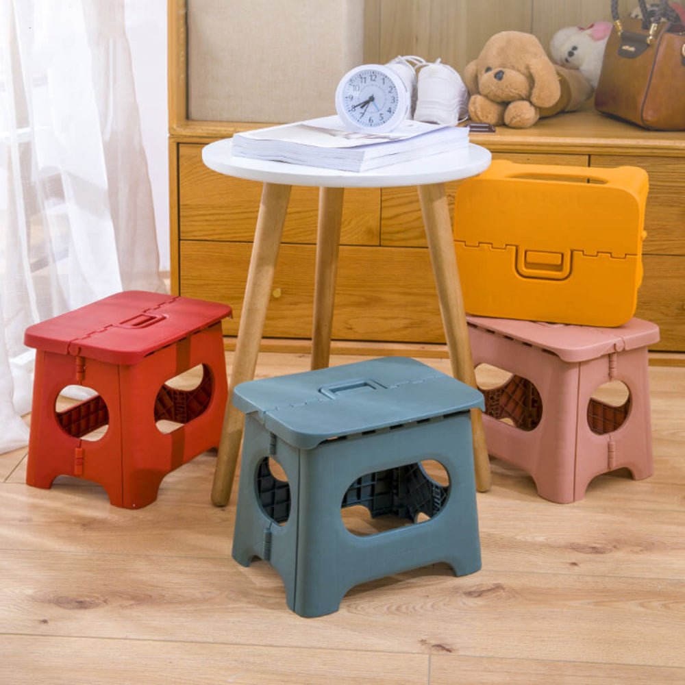Stowella Portable Folding Step Stool with Handle for Easy Height Access 2