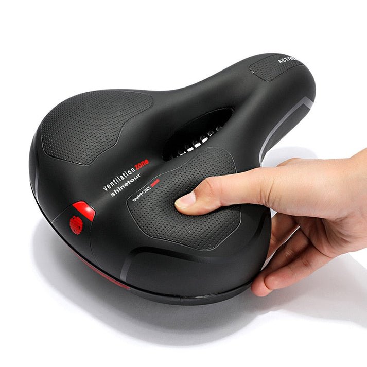 CloudComfort Pro Saddle - ergonomic bicycle saddle with gel padding & reflector for pain -free cycling 1