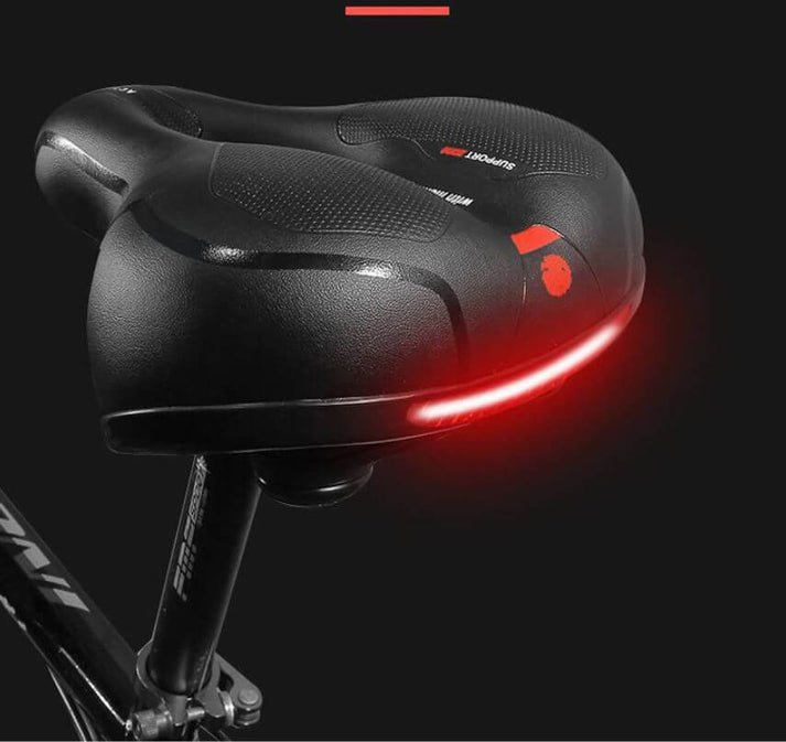 CloudComfort Pro Saddle - ergonomic bicycle saddle with gel padding & reflector for pain -free cycling 2