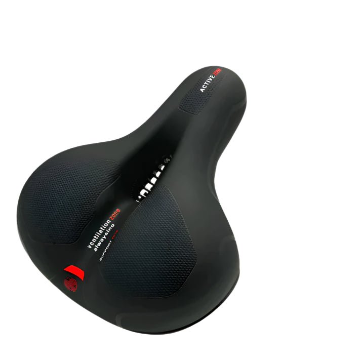 CloudComfort Pro Saddle - ergonomic bicycle saddle with gel padding & reflector for pain -free cycling 0