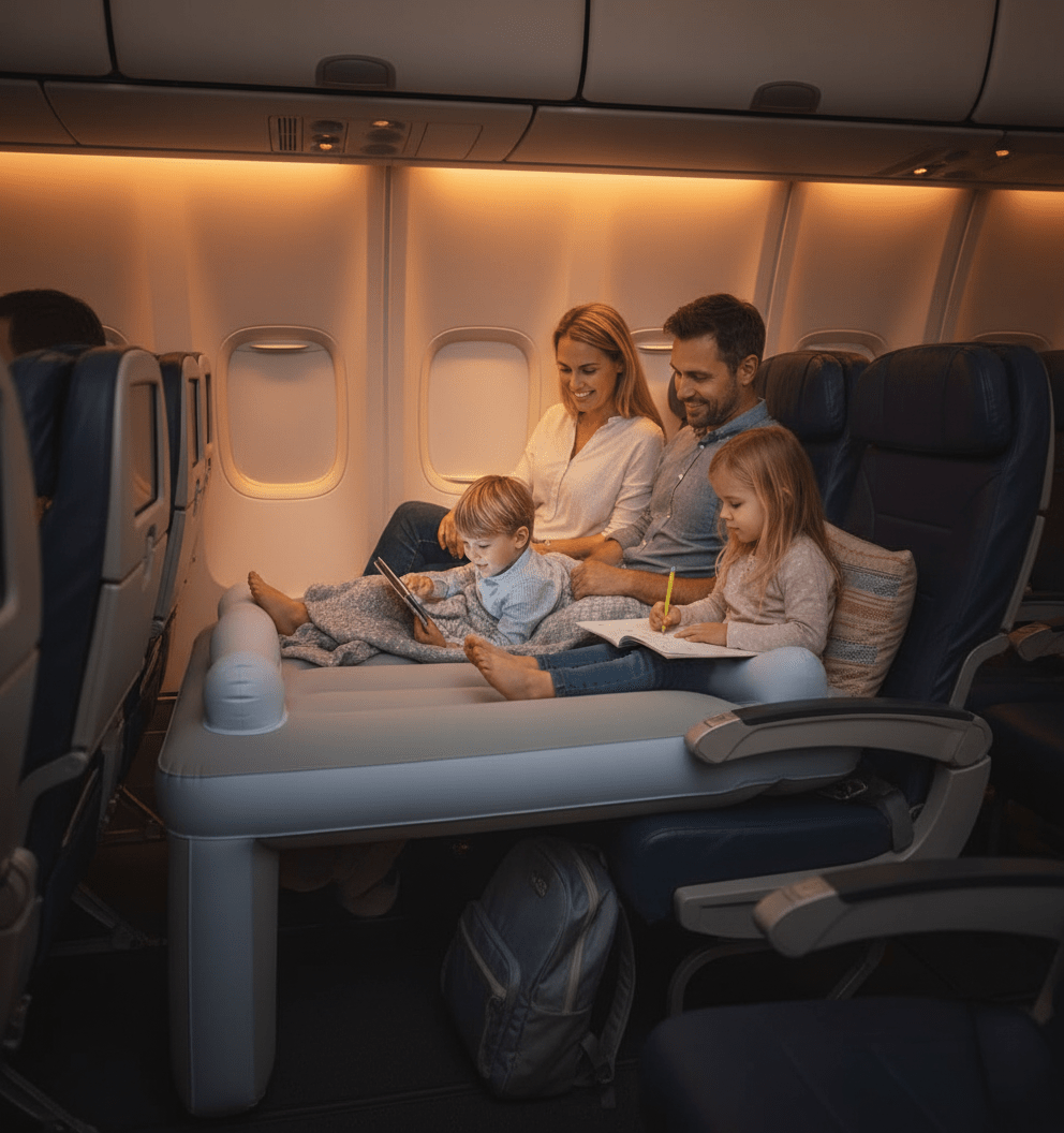 Lit de voyage CloudNap – Confort gonflable en avion pour enfants