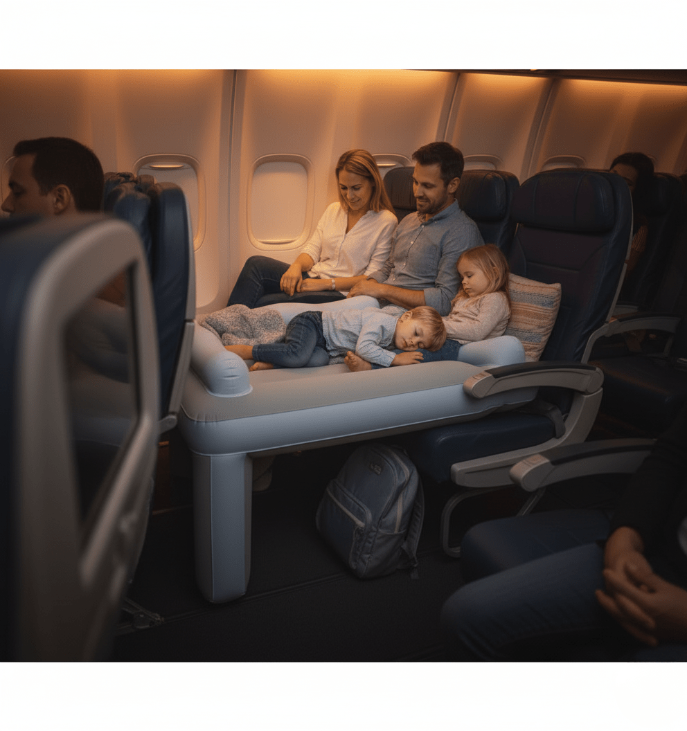 Lit de voyage CloudNap – Confort gonflable en avion pour enfants