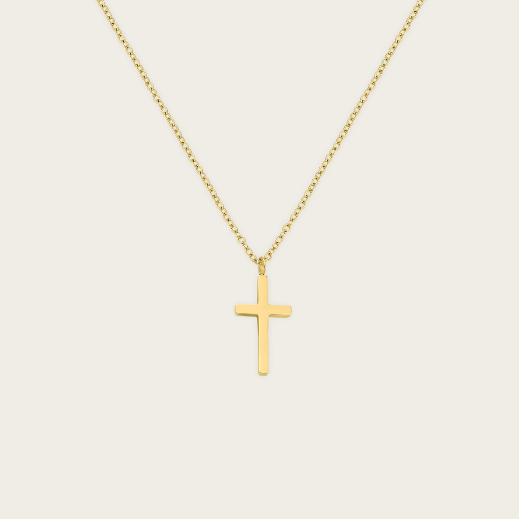 Coastal Guide Gold Cross Pendant Necklace