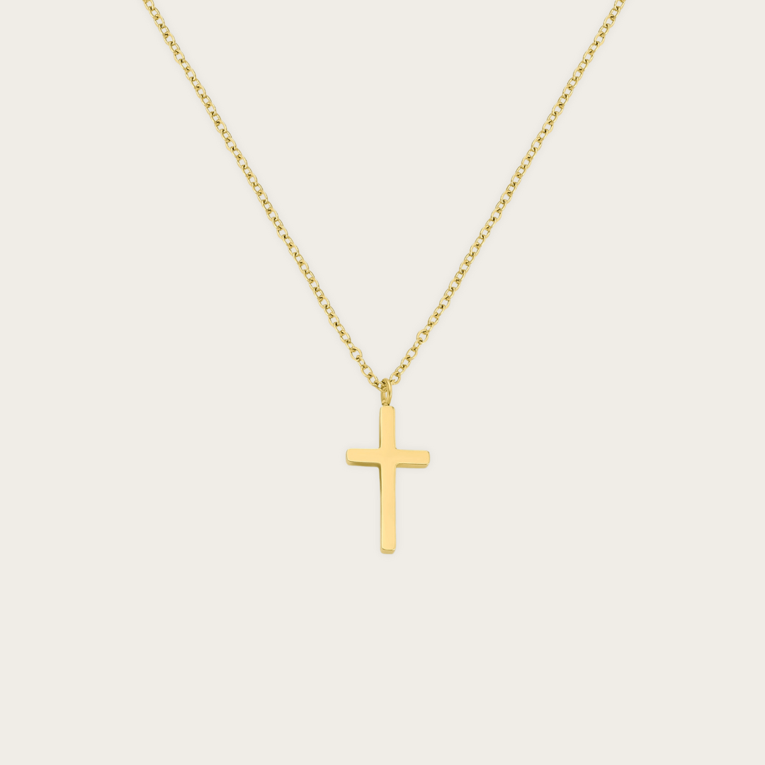 Coastal Guide Gold Cross Pendant Necklace