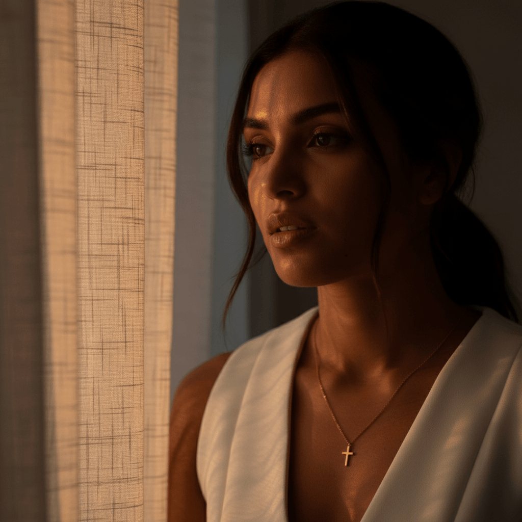 Coastal Guide Gold Cross Pendant Necklace