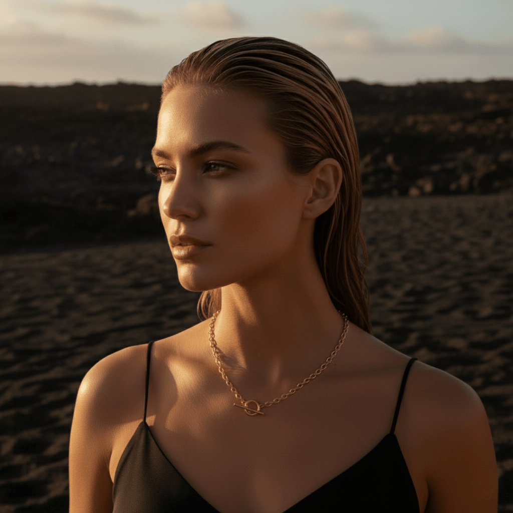 Coastal Link Gold Choker Necklace