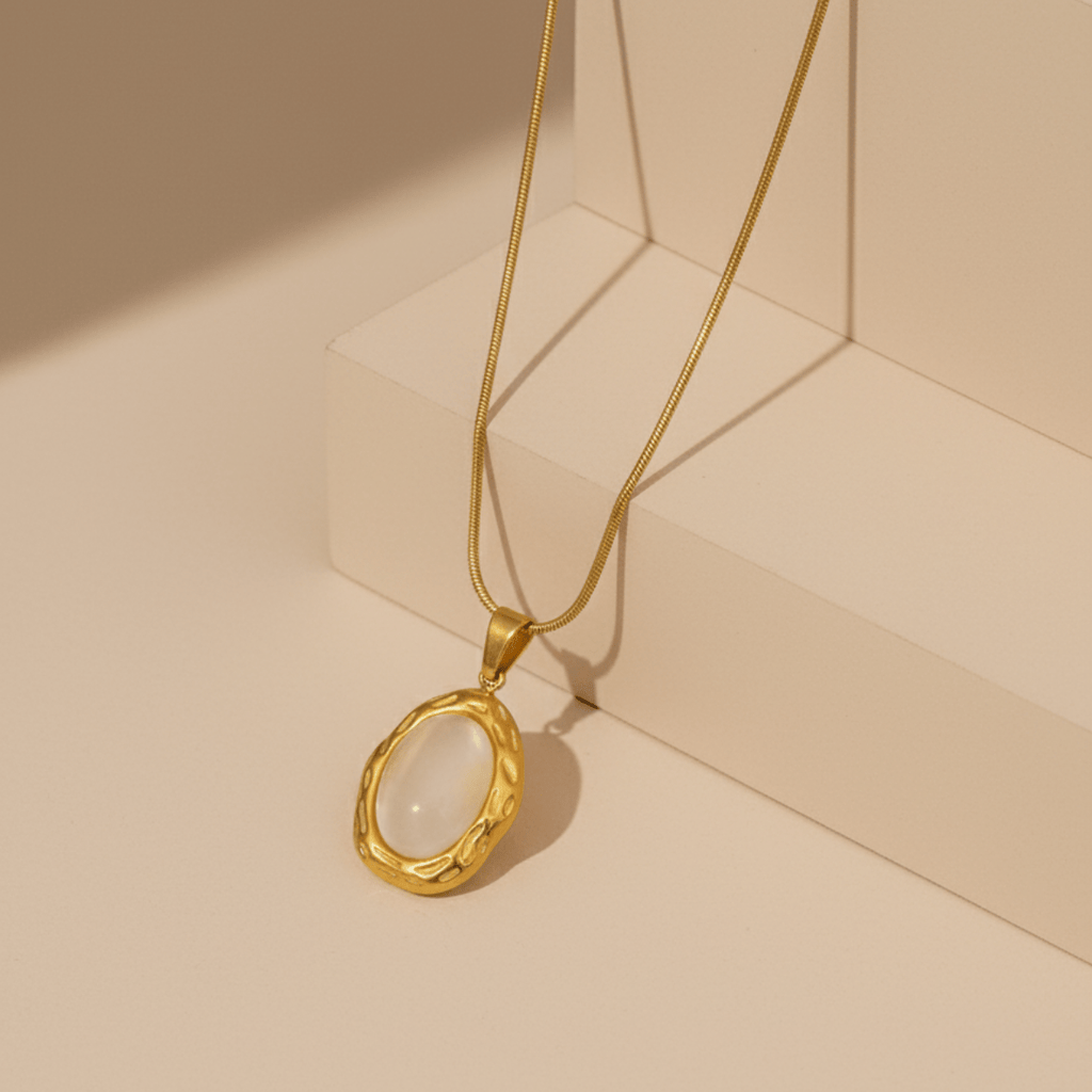 Coastal Moonstone Gold Necklace