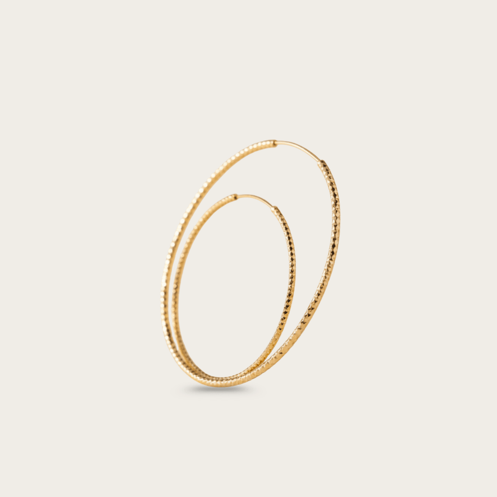Coastal Rhythm Gold Silver Hoop Earrings