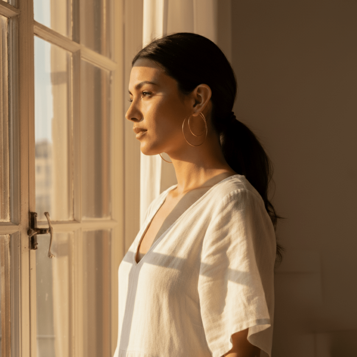 Coastal Rhythm Gold Silver Hoop Earrings