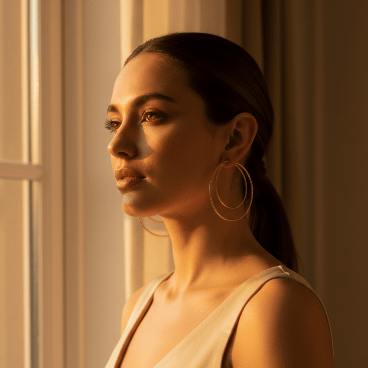 Coastal Rhythm Gold Silver Hoop Earrings