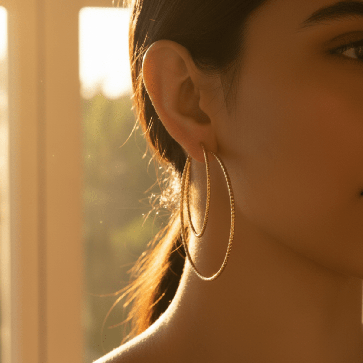 Coastal Rhythm Gold Silver Hoop Earrings