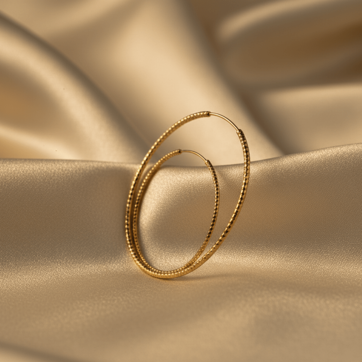 Coastal Rhythm Gold Silver Hoop Earrings