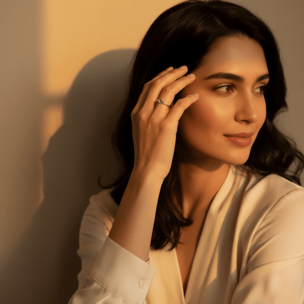 Anillo de Nudo Plateado y Dorado Costero