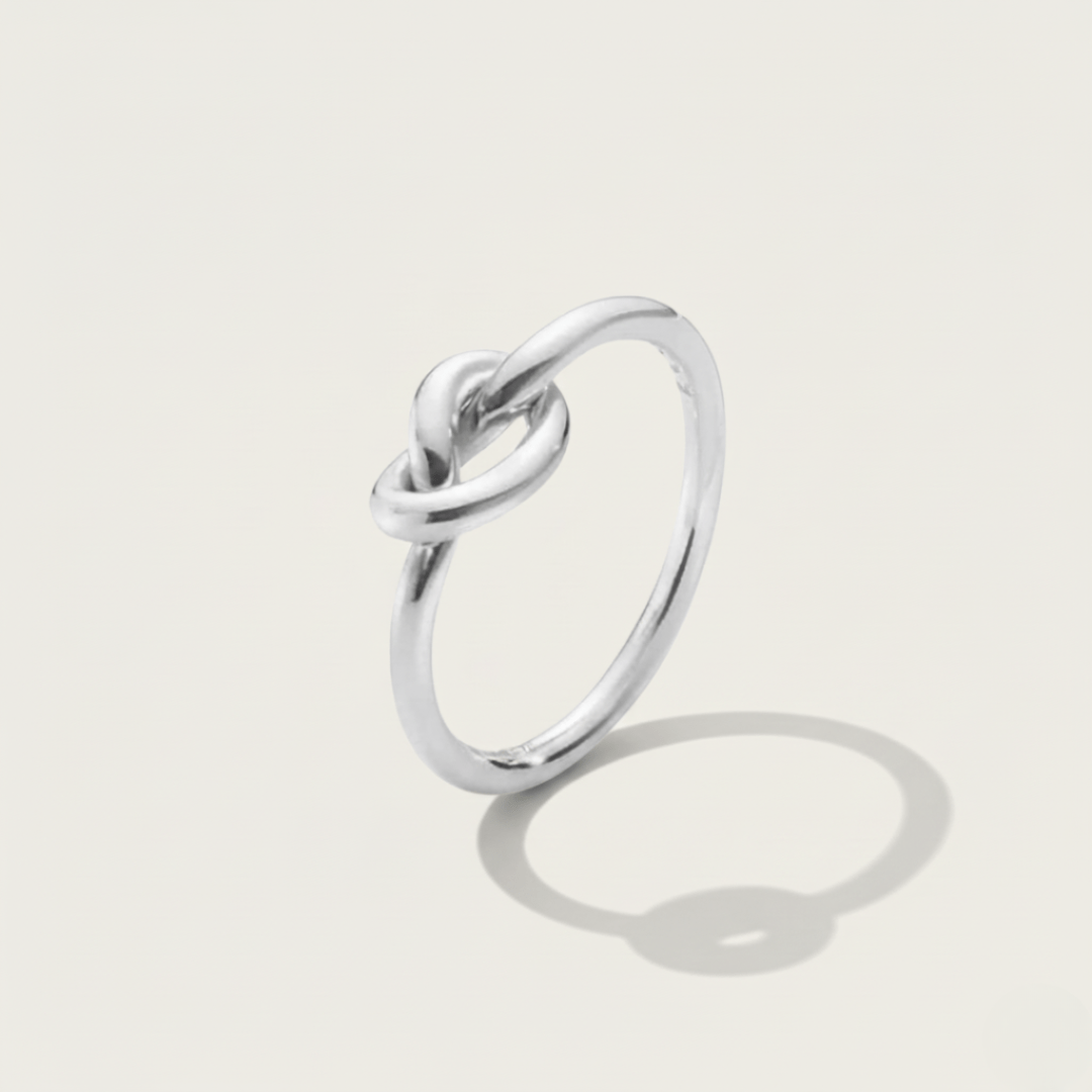 Kust zilveren en gouden knoopring