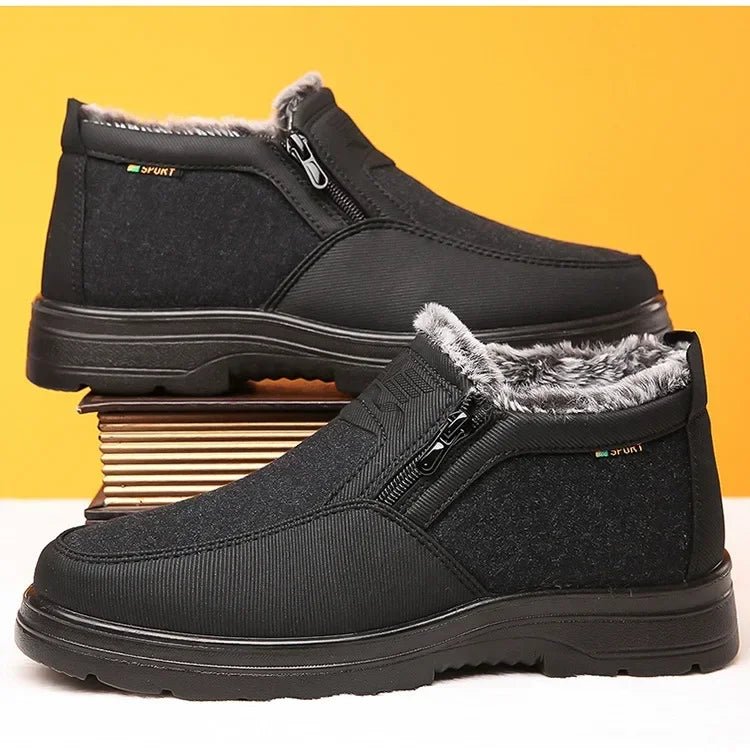 COLDPEAK – Men’s Leather Winter Boots with Thermal Fur Lining and Slip-Resistant Base 1