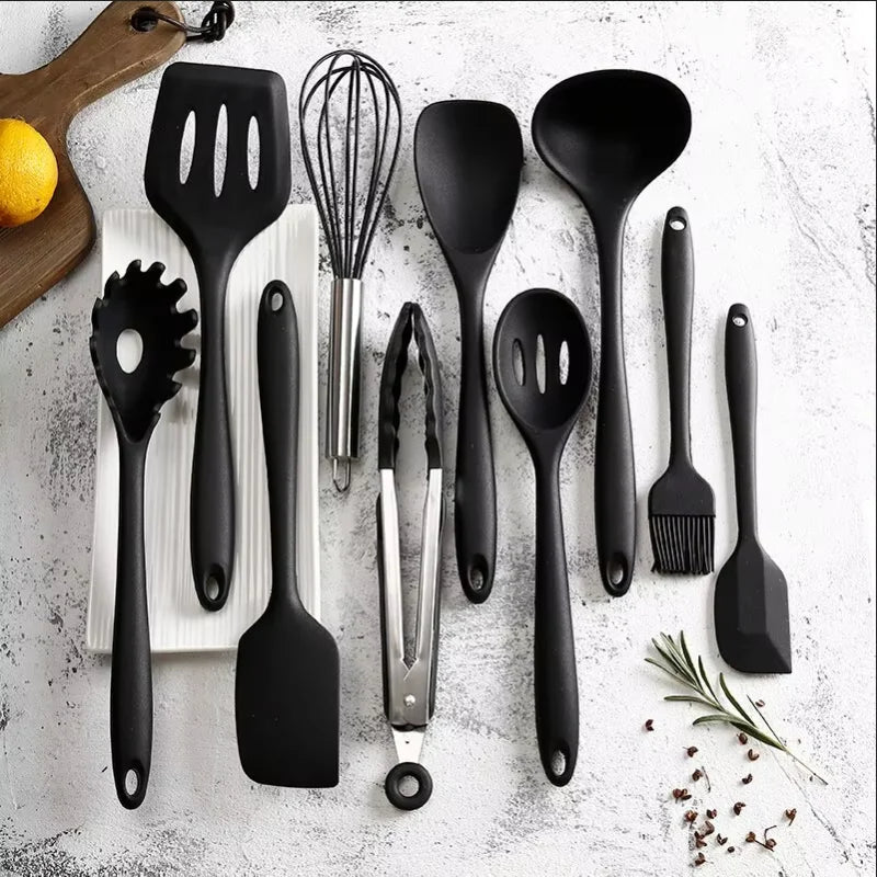 COLORFLAME UTENSILS – 10-piece non-stick silicone kitchen tool set 1