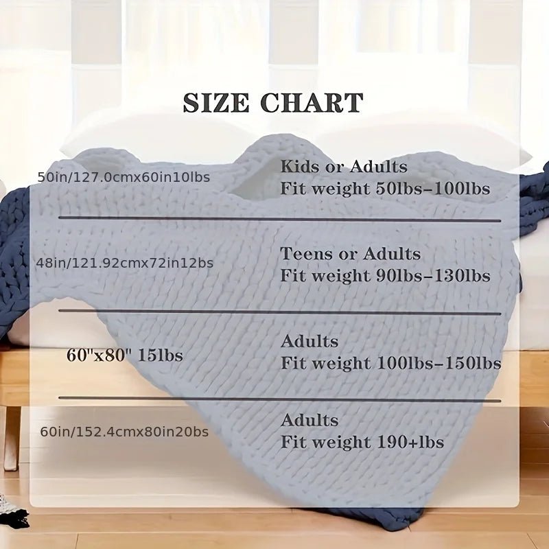 ComfaKnit – Couverture épaisse en minky faite main pour un confort ultime