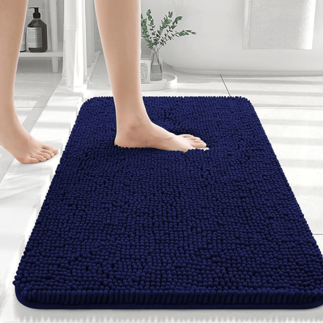 COMFÉRA – Ultra-Soft Non-Slip Chenille Bath Mat for Everyday Bathroom Use