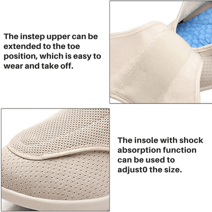 COMFORTFIT LARGE – Chaussures pour diabétiques avec semelle intérieure en mousse à mémoire de forme pour pieds enflés