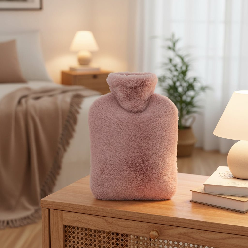 HEATZEN – 2L Hot Water Bottle with Plush Soft Cover for Soothing Warmth 0