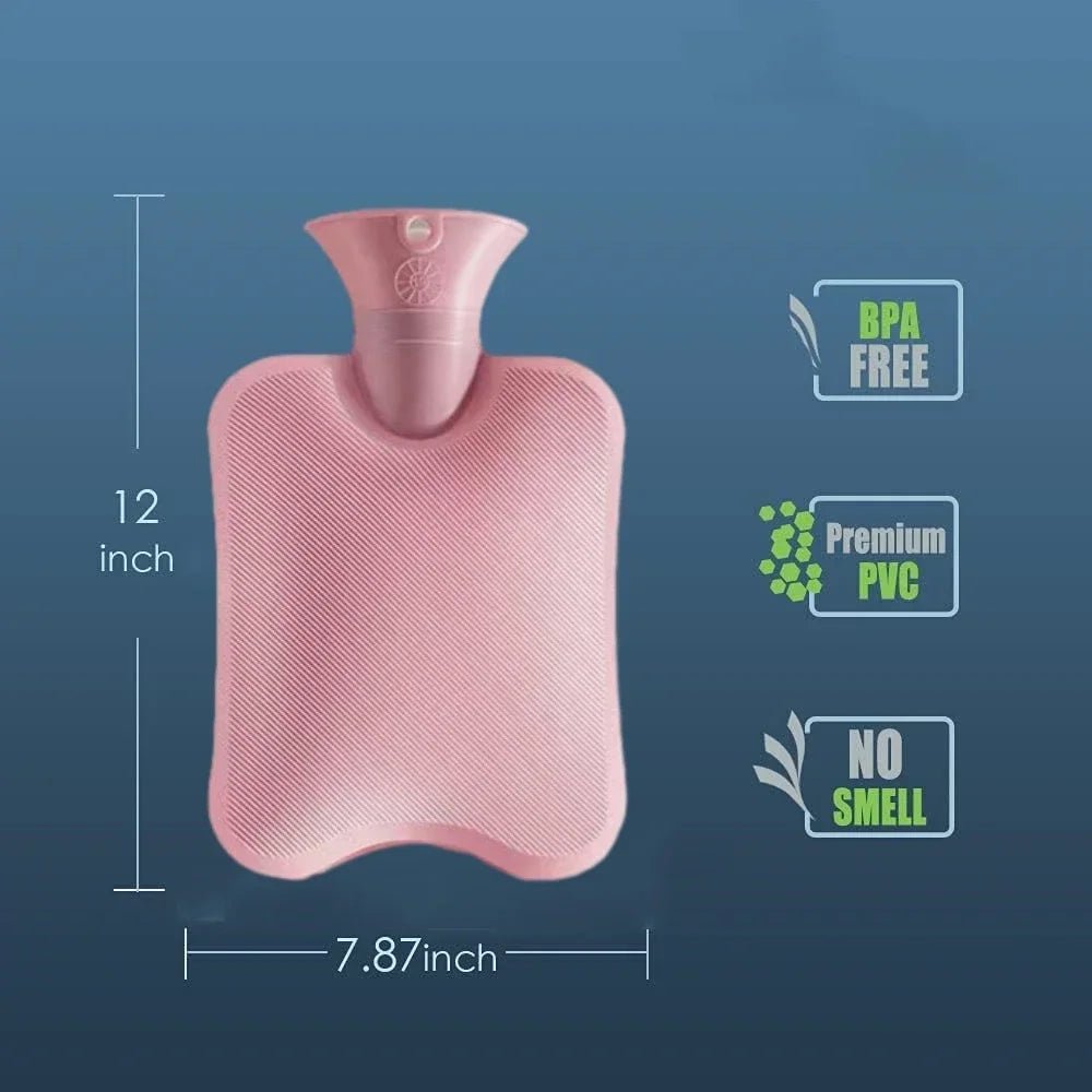 HEATZEN – 2L Hot Water Bottle with Plush Soft Cover for Soothing Warmth 3