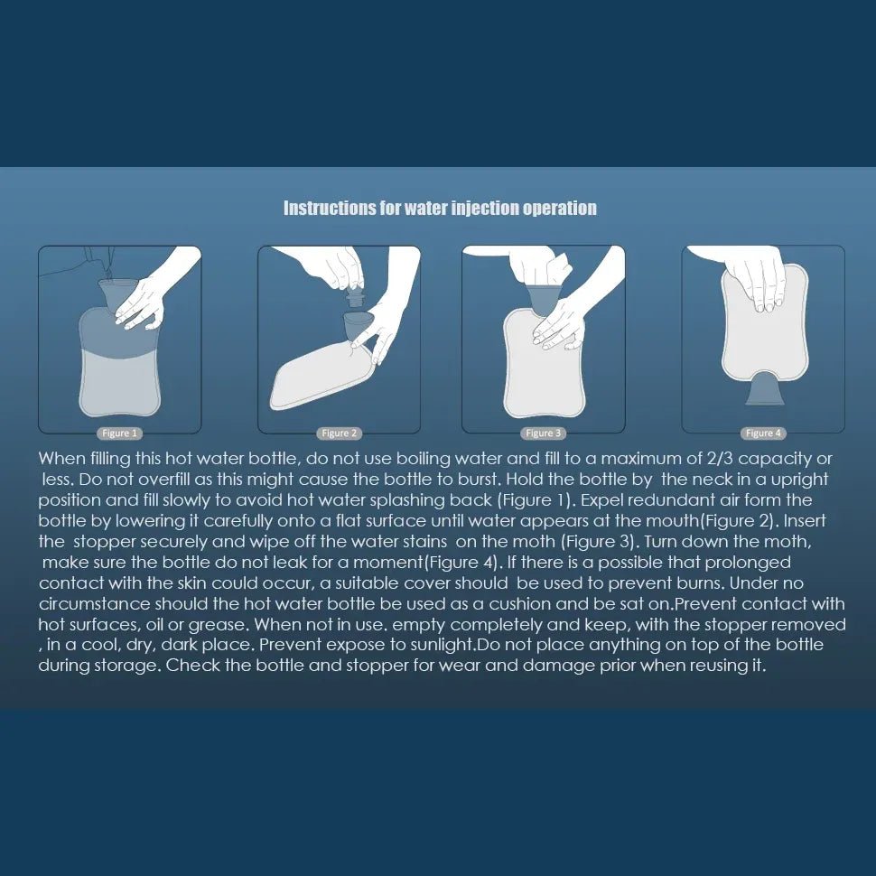 HEATZEN – 2L Hot Water Bottle with Plush Soft Cover for Soothing Warmth 5