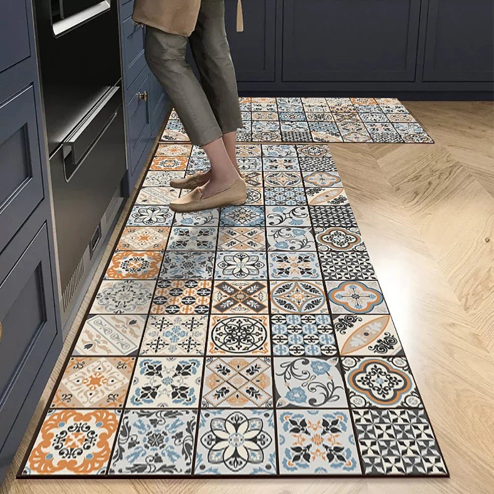 Stylish Non-Slip Kitchen Area Rug - Durable, Easy to Clean, Versatile Use 8