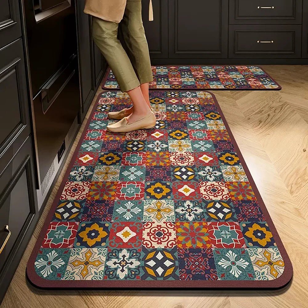 Stylish Non-Slip Kitchen Area Rug - Durable, Easy to Clean, Versatile Use 10