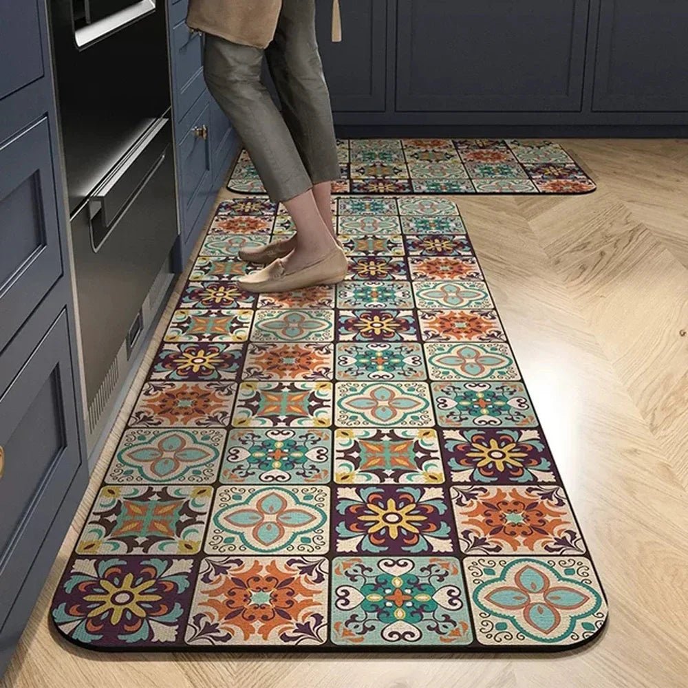 Stylish Non-Slip Kitchen Area Rug - Durable, Easy to Clean, Versatile Use 16
