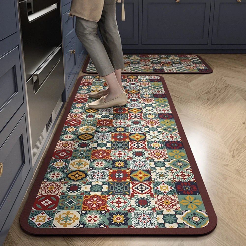 Stylish Non-Slip Kitchen Area Rug - Durable, Easy to Clean, Versatile Use 12