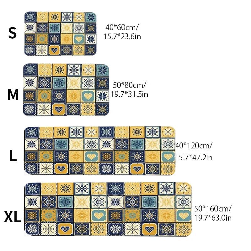 Stylish Non-Slip Kitchen Area Rug - Durable, Easy to Clean, Versatile Use 4