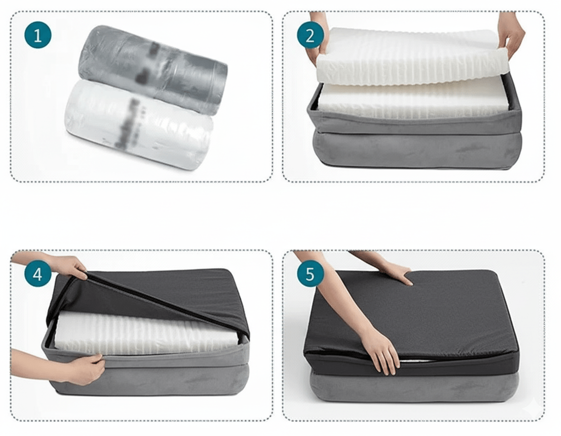 COMFYPAW ORTHOBED – Cama ortopédica para perros con colchón de espuma para alivio articular