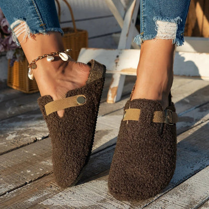  Luxury sheep wool house shoes for women and men-ultra-soft, non-slip, winter comfort-5