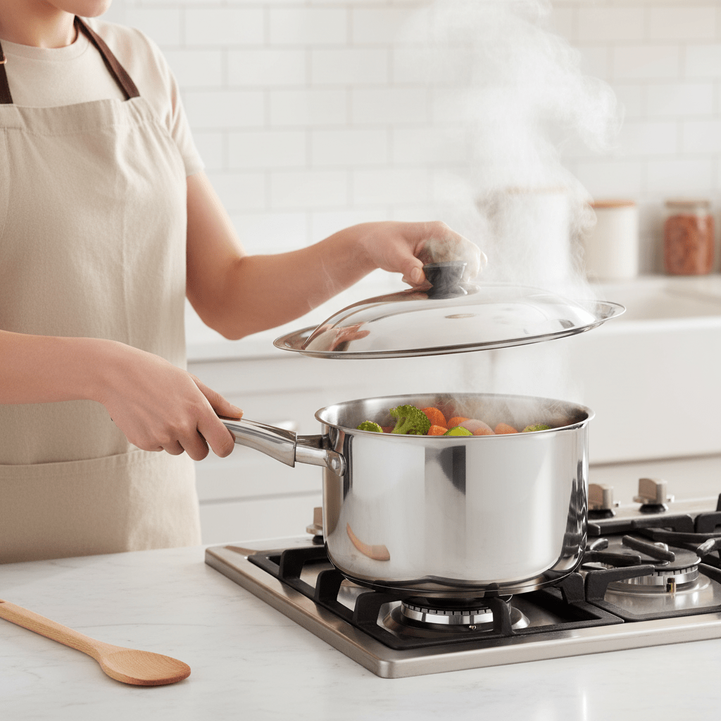 CookShield – Tampa Universal em Aço Inoxidável para Panelas e Woks