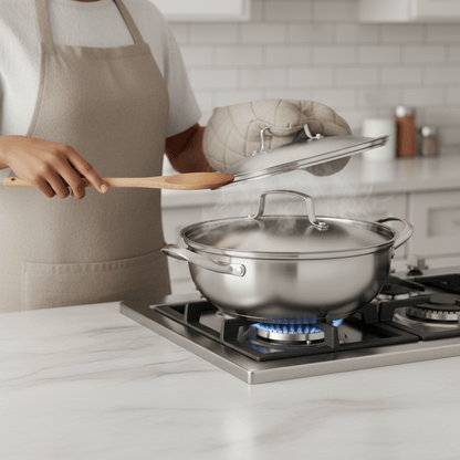 CookSphere – Premium 26 cm RVS Pan voor Alle Warmtebronnen